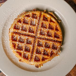 Plain Waffle Butter & Syrup