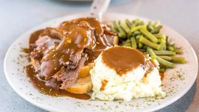 Open Face Roast Beef.